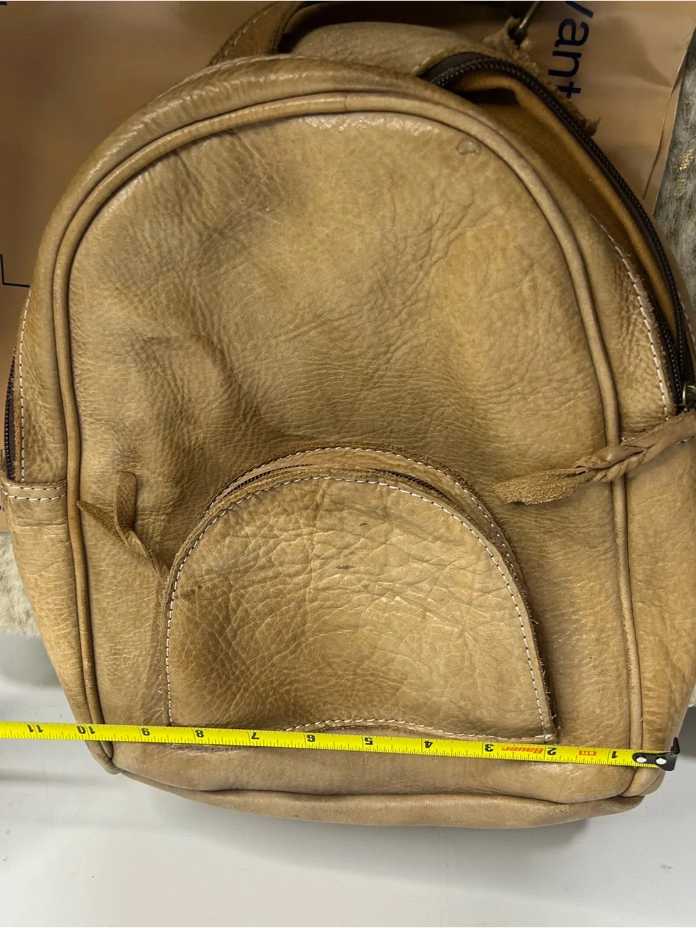 Nevermind! Tan Leather Backpack Purse‎